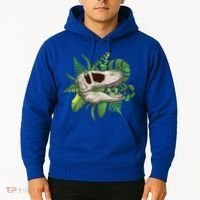 Tropical TRex Dinosaur Skull Hoodie thumb 2