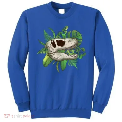 Tropical TRex Dinosaur Skull Sweatshirt