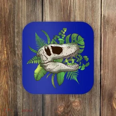 Tropical TRex Dinosaur Skull Coaster