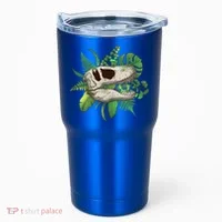 Tropical TRex Dinosaur Skull Tumbler thumb 0