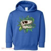 Tropical TRex Dinosaur Skull Toddler Hoodie thumb 0