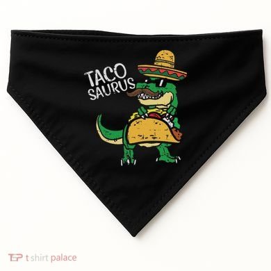 Tacosaurus Taco Dino Trex Cinco De Mayo USA-Made Doggie Bandana