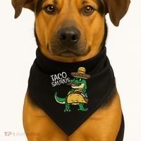 Tacosaurus Taco Dino Trex Cinco De Mayo USA-Made Doggie Bandana thumb 1