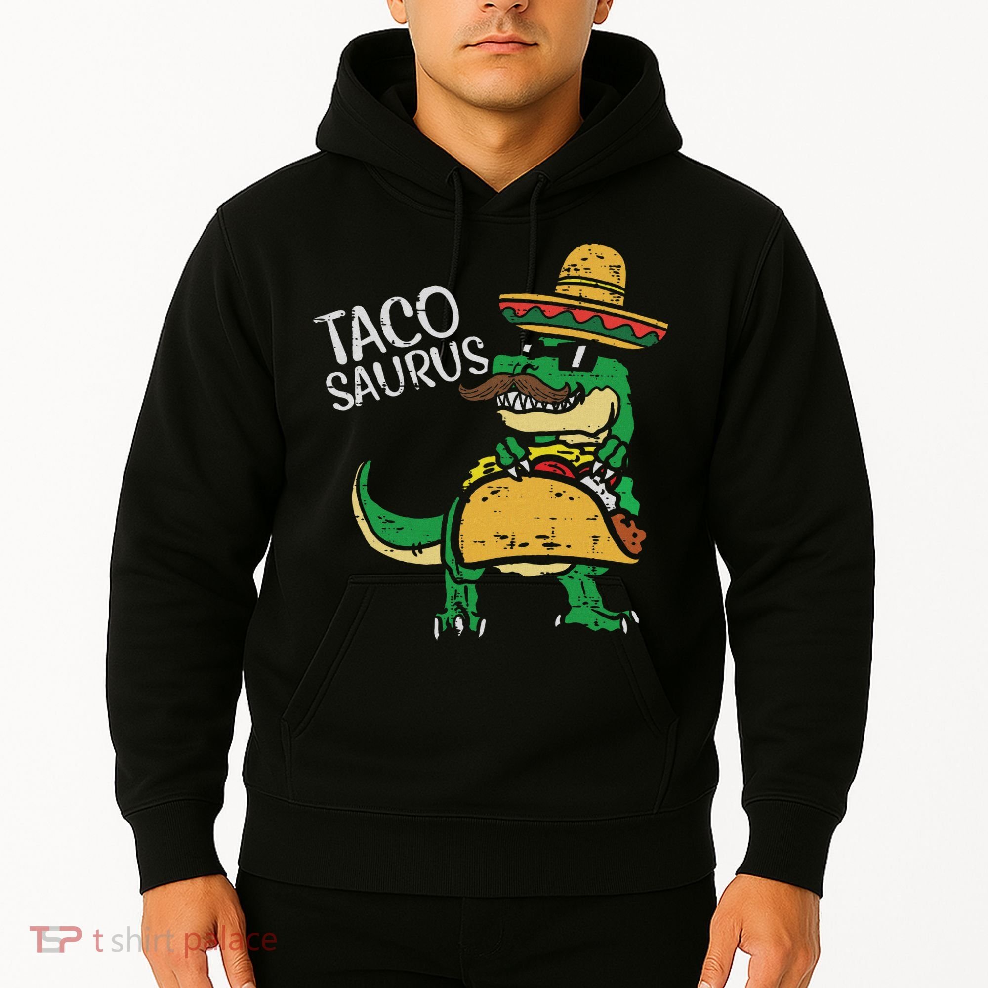 Tacosaurus Taco Dino Trex Cinco De Mayo Hoodie