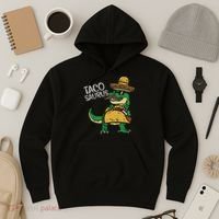 Tacosaurus Taco Dino Trex Cinco De Mayo Hoodie thumb 3