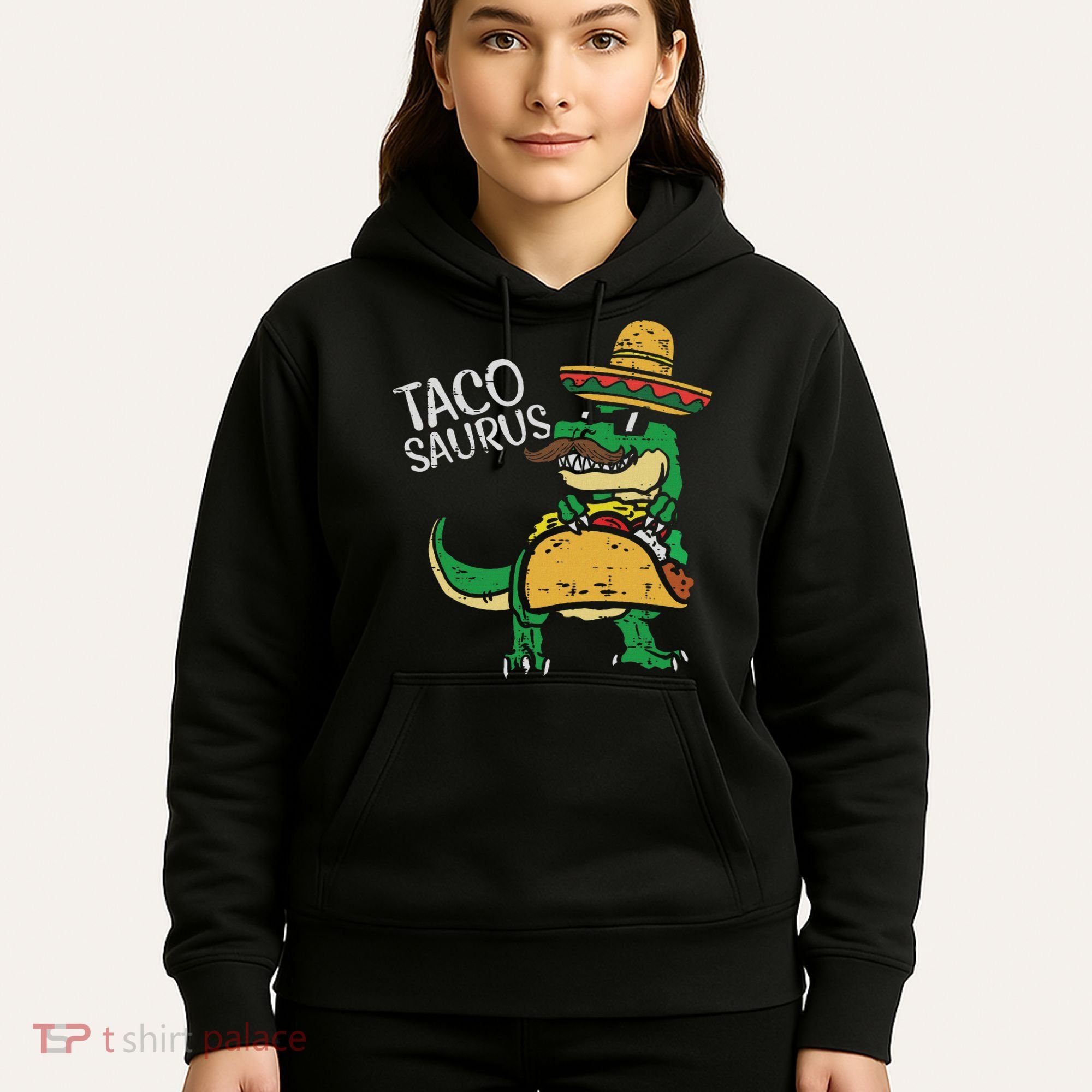 Tacosaurus Taco Dino Trex Cinco De Mayo Hoodie