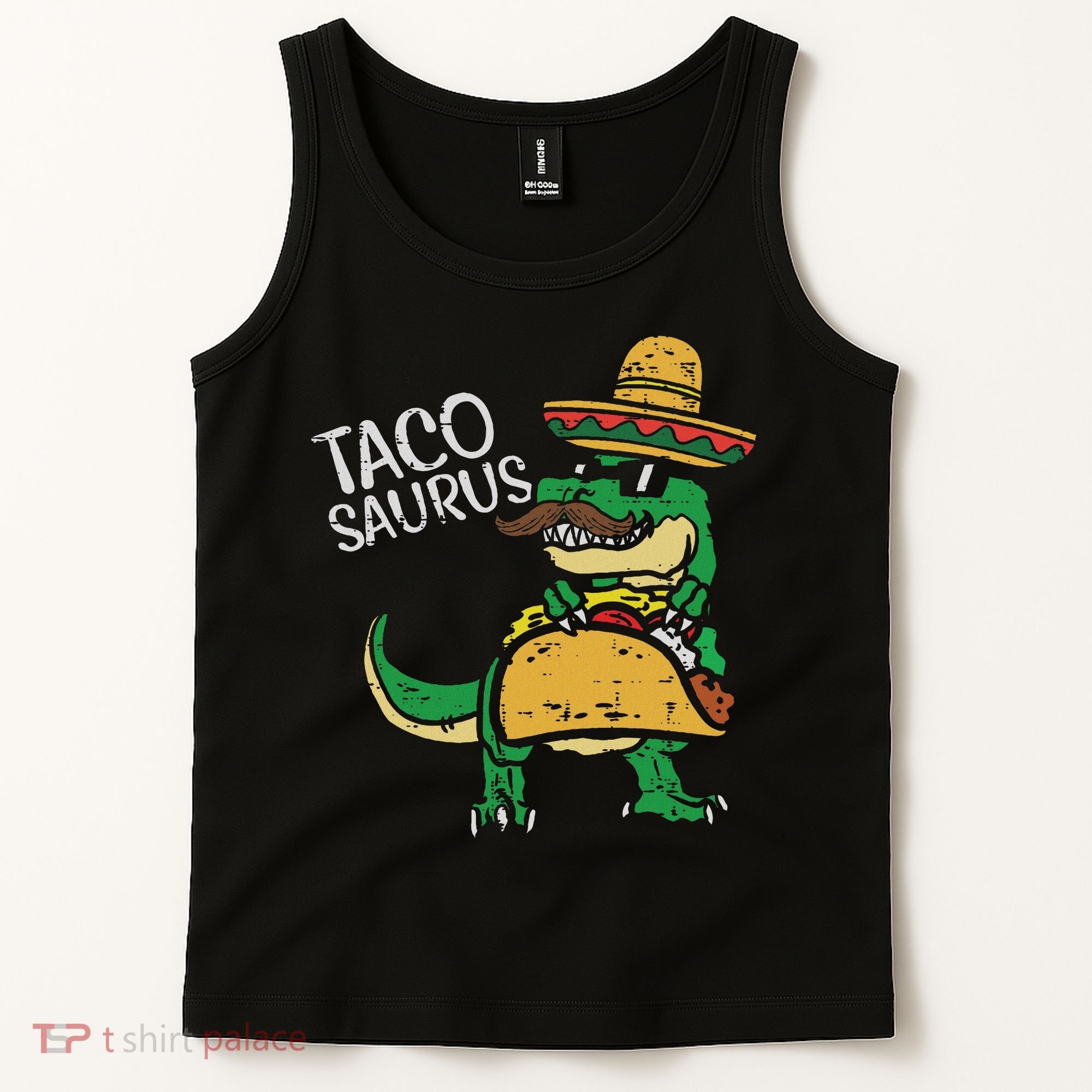 Tacosaurus Taco Dino Trex Cinco De Mayo Tank Top