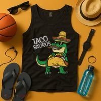 Tacosaurus Taco Dino Trex Cinco De Mayo Tank Top thumb 4