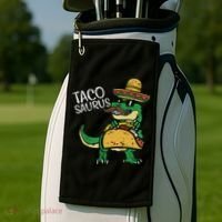 Tacosaurus Taco Dino Trex Cinco De Mayo Golf Towel thumb 2