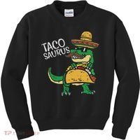 Tacosaurus Taco Dino Trex Cinco De Mayo Kids Sweatshirt thumb 0