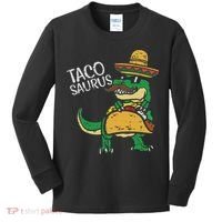 Tacosaurus Taco Dino Trex Cinco De Mayo Kids Long Sleeve Shirt thumb 0