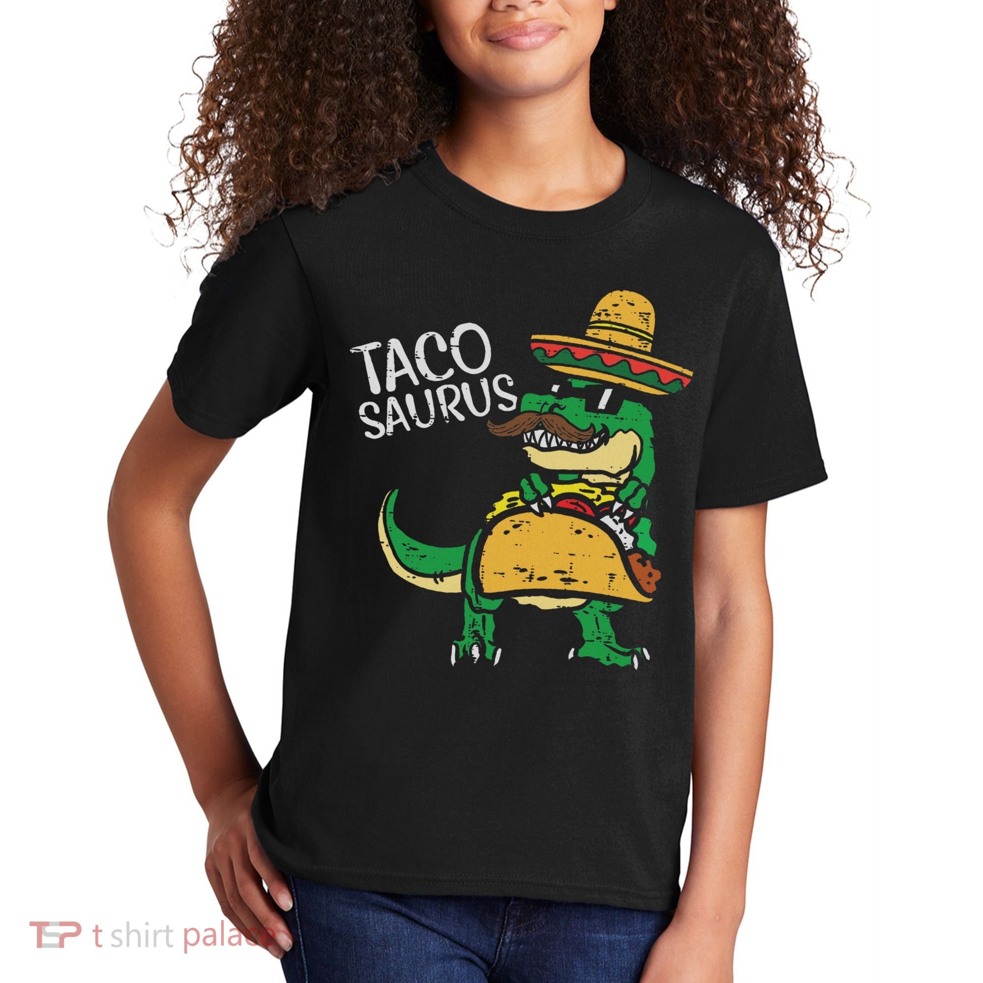 Tacosaurus Taco Dino Trex Cinco De Mayo Kids T-Shirt