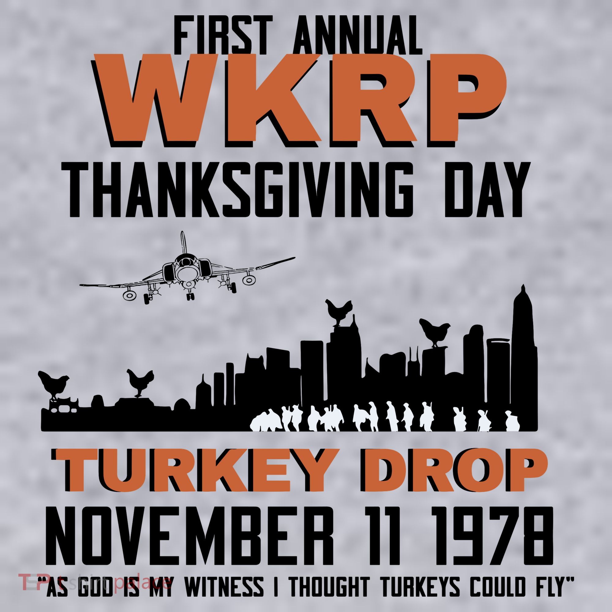 Thanksgiving Turkey Drop Wkrp Women's Sweatshirt
