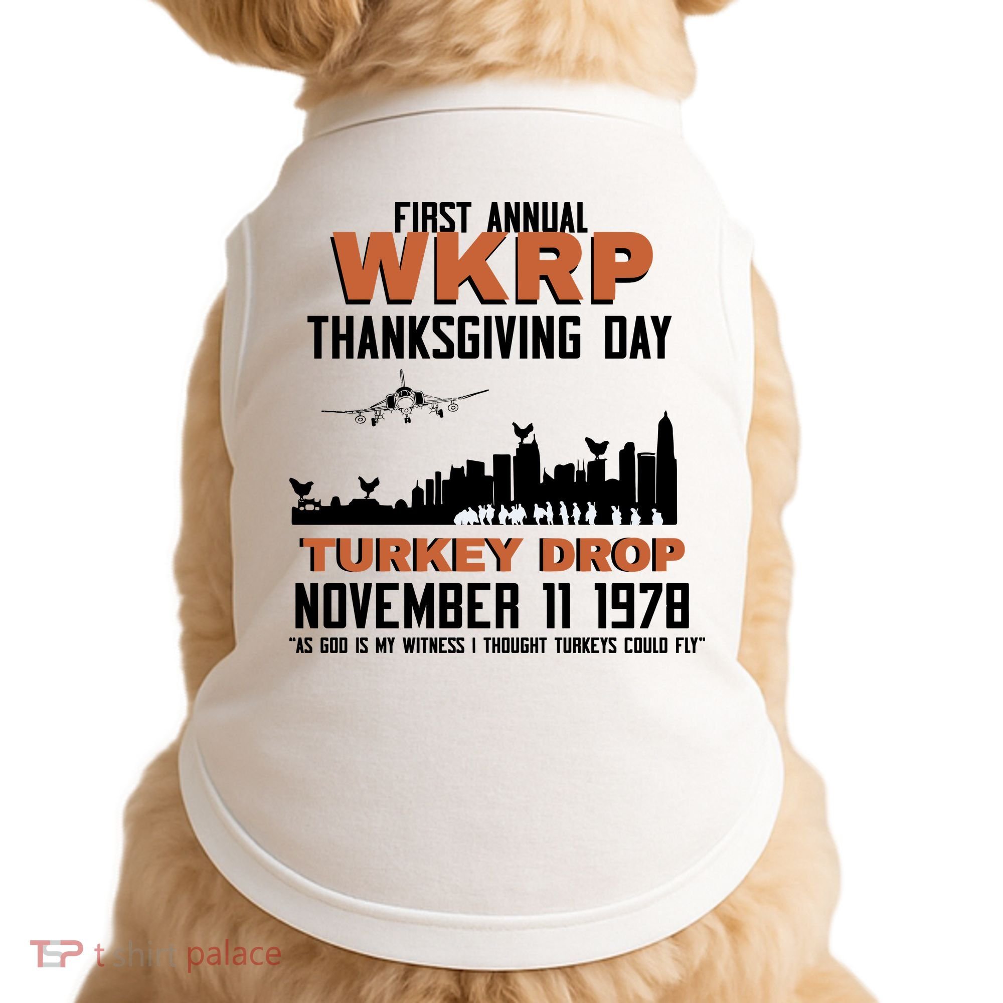 Thanksgiving Turkey Drop Wkrp Doggie Tank
