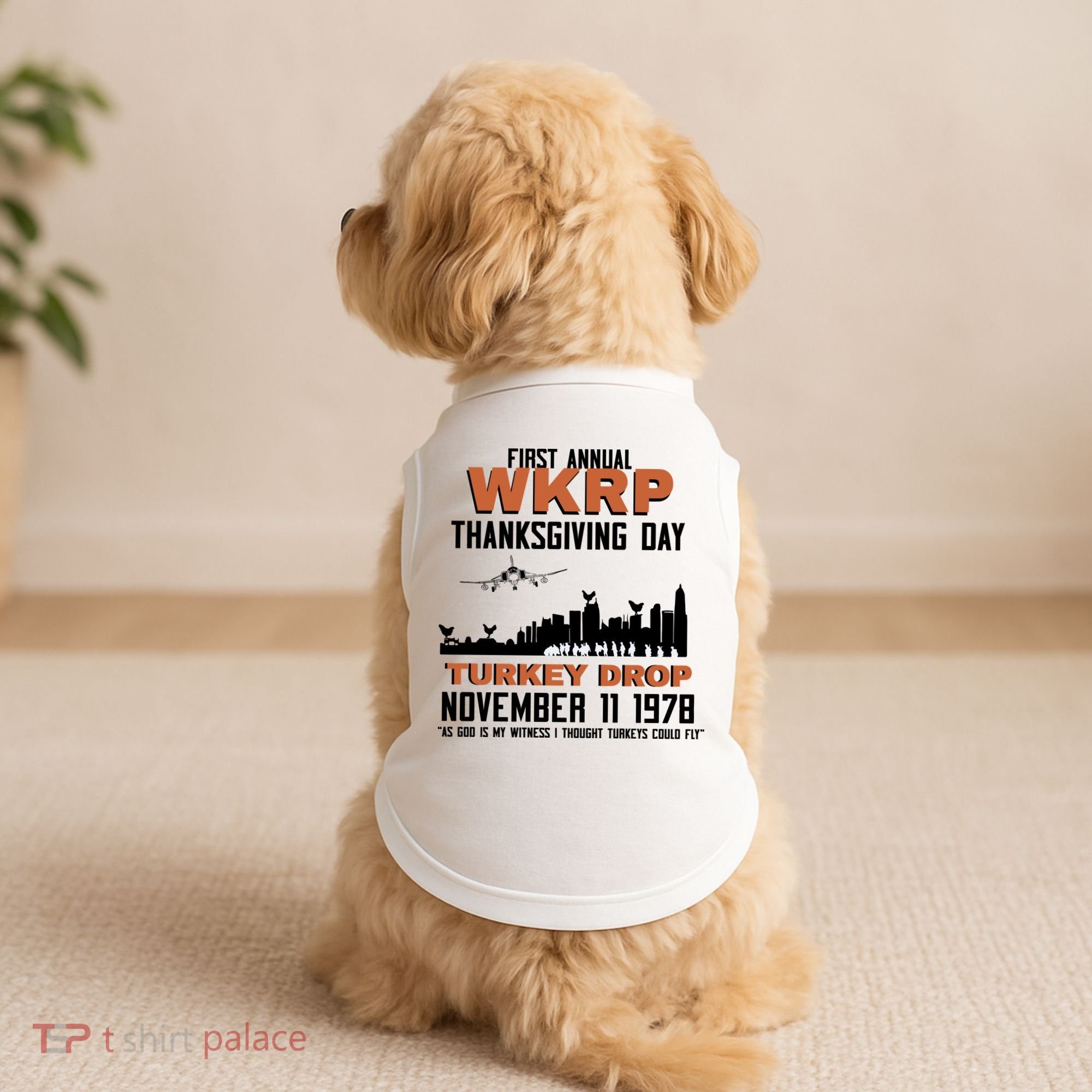 Thanksgiving Turkey Drop Wkrp Doggie Tank