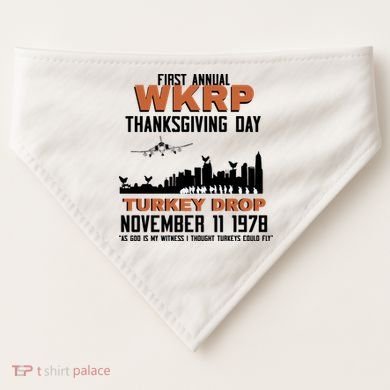 Thanksgiving Turkey Drop Wkrp USA-Made Doggie Bandana