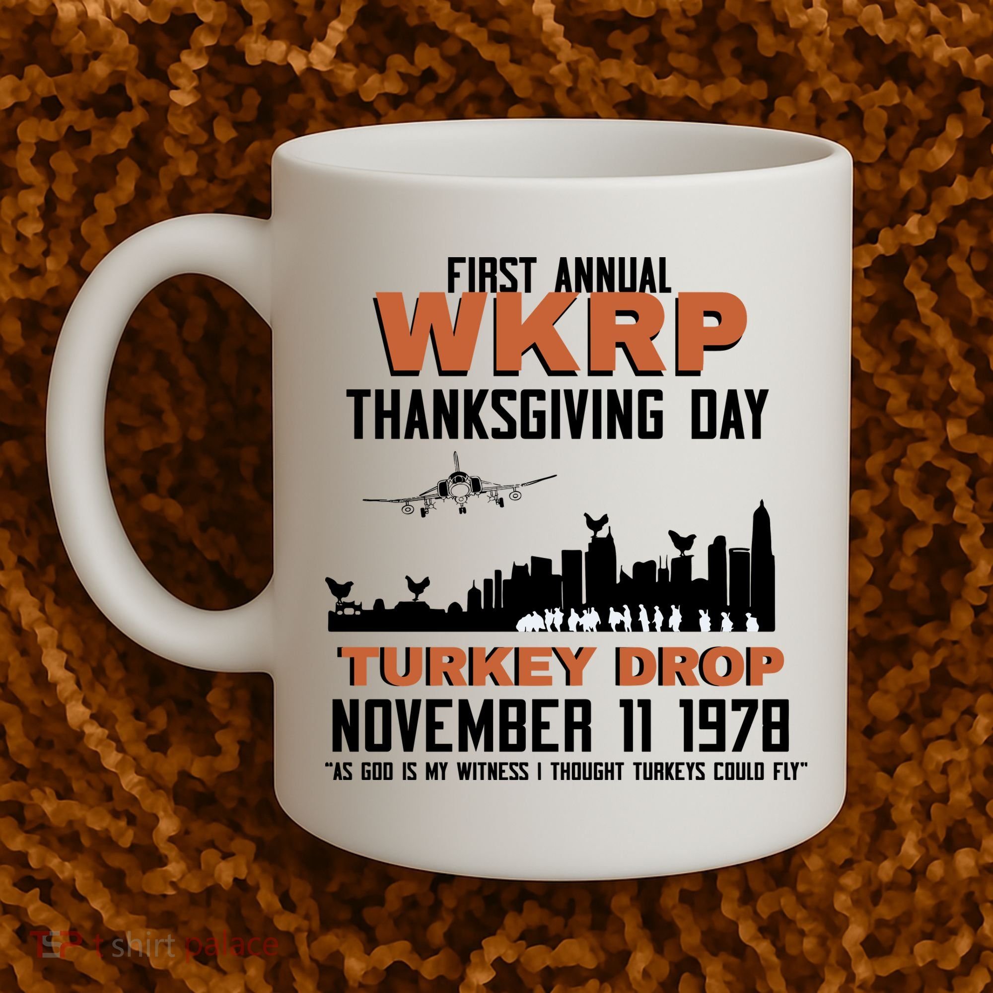 Thanksgiving Turkey Drop Wkrp Coffee Mug