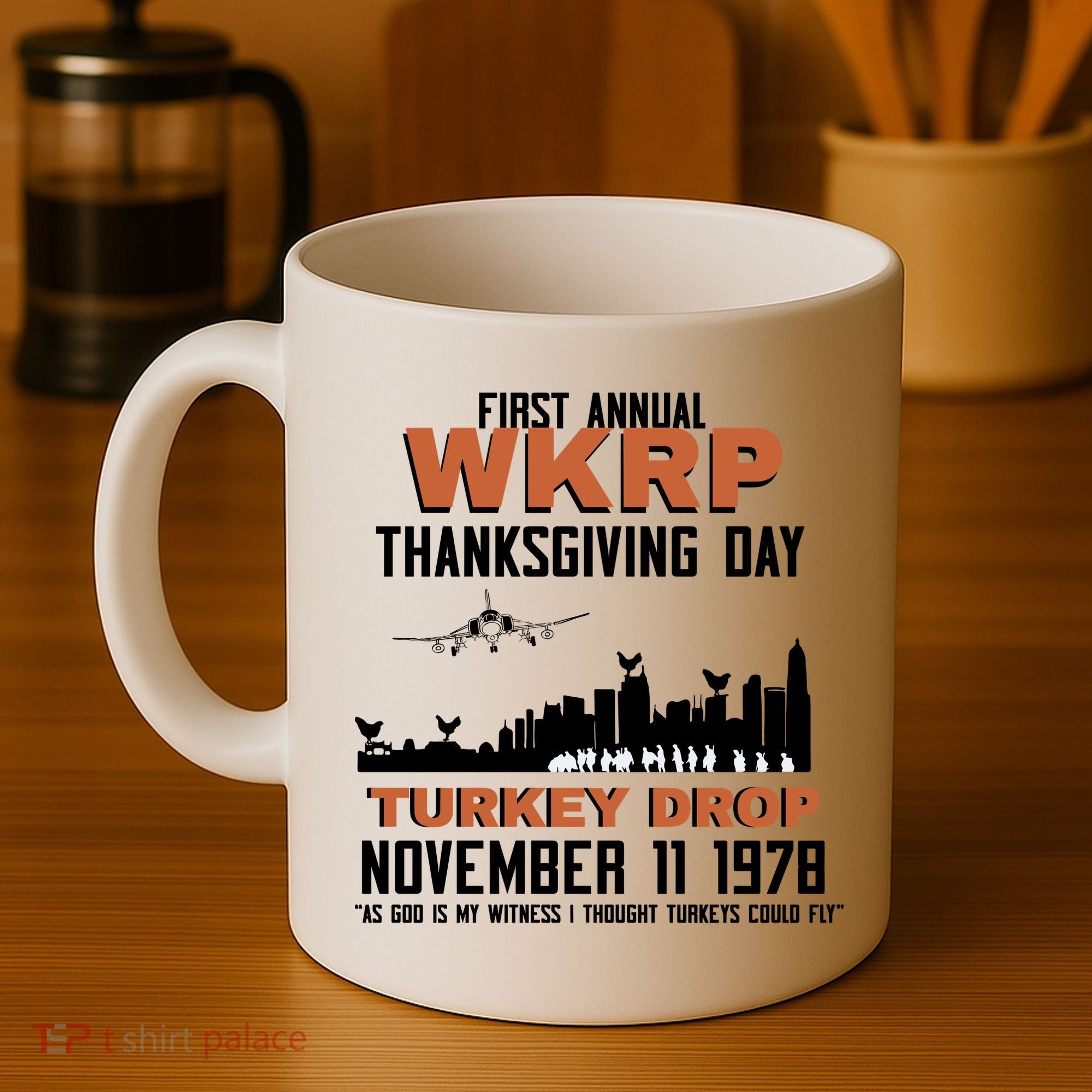 Thanksgiving Turkey Drop Wkrp Coffee Mug