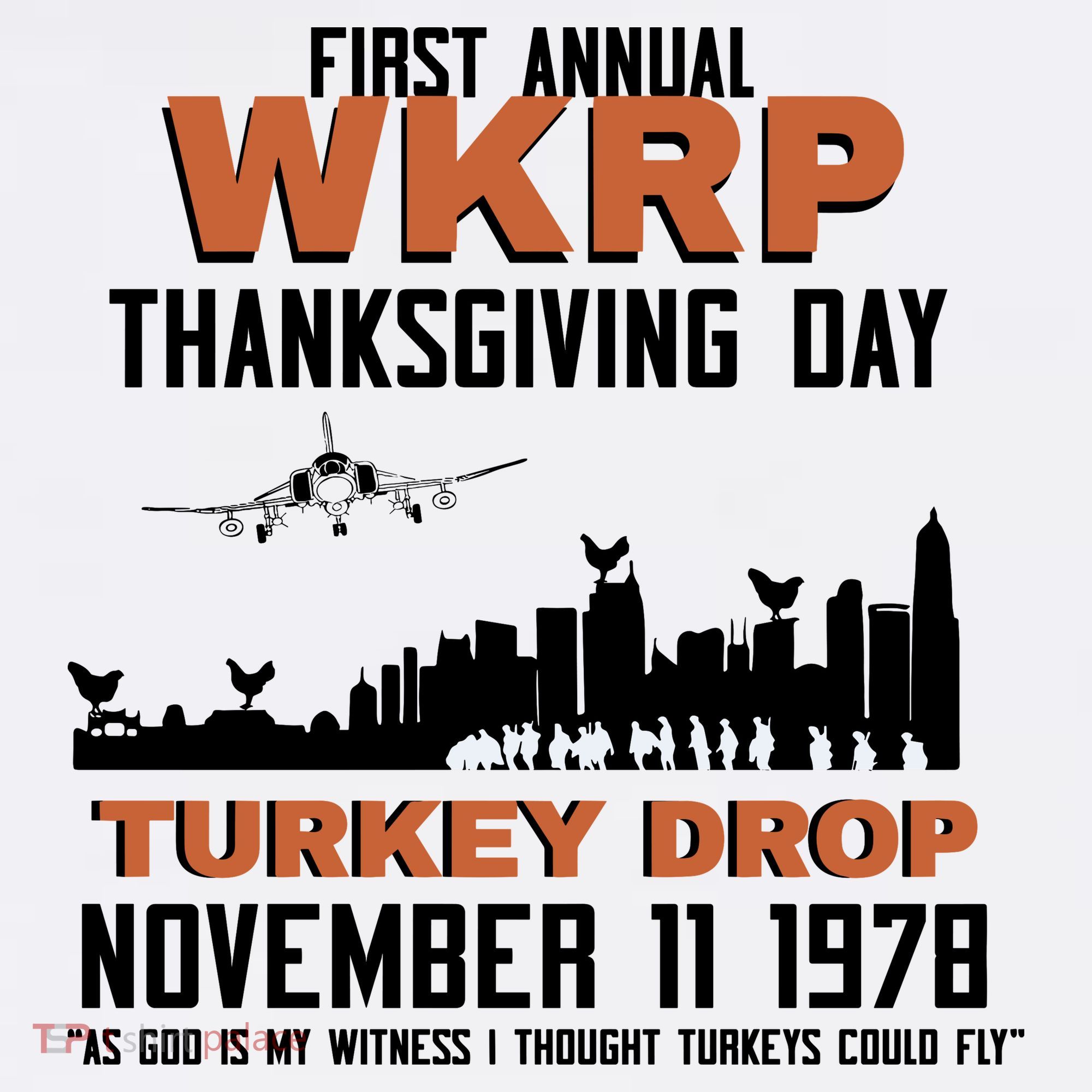 Thanksgiving Turkey Drop Wkrp Women's Hoodie
