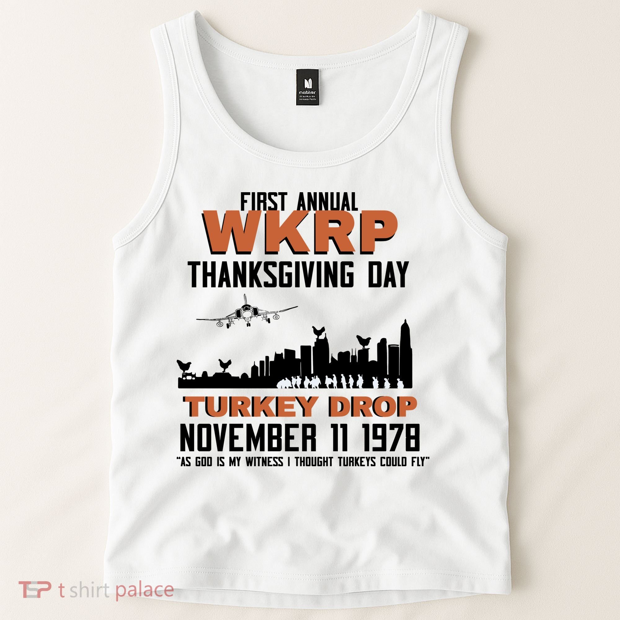 Thanksgiving Turkey Drop Wkrp Tank Top