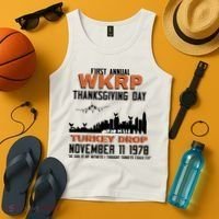 Thanksgiving Turkey Drop Wkrp Tank Top thumb 4