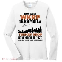 Thanksgiving Turkey Drop Wkrp Women's Long Sleeve Shirt thumb 0