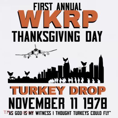 Thanksgiving Turkey Drop Wkrp Women's Long Sleeve Shirt