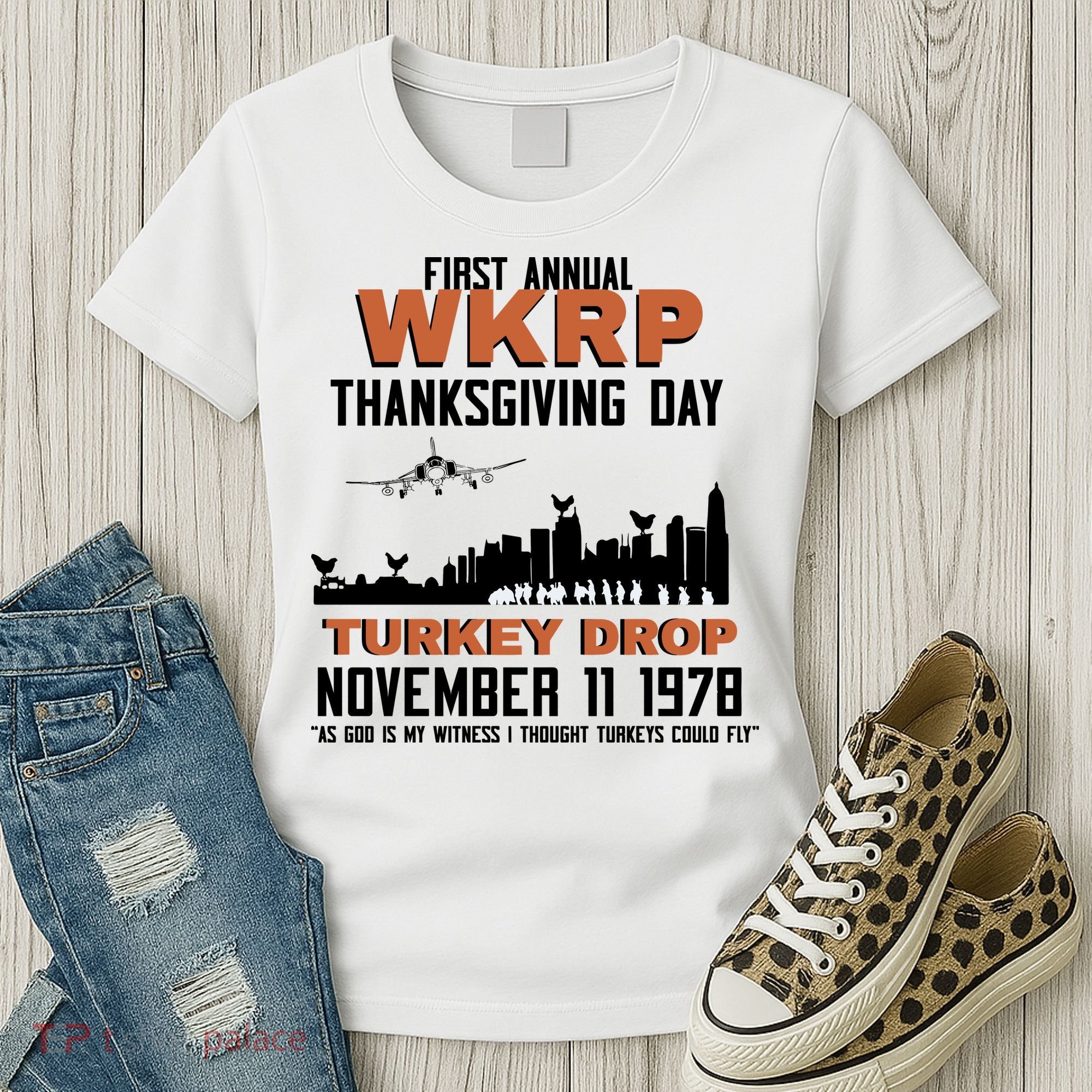 Thanksgiving Turkey Drop Wkrp Women's T-Shirt