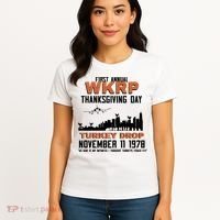 Thanksgiving Turkey Drop Wkrp Women's T-Shirt thumb 4