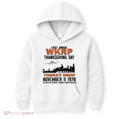 Thanksgiving Turkey Drop Wkrp Kids Hoodie
