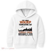 Thanksgiving Turkey Drop Wkrp Kids Hoodie thumb 0