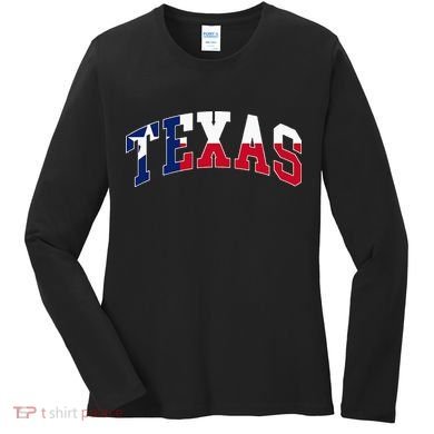 Texas Throwback Design Flag Of Texas Classic Women's Long Sleeve Shirt