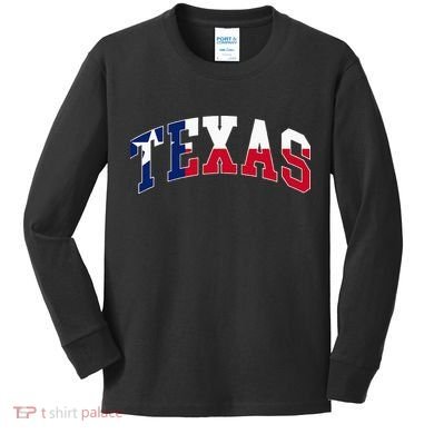 Texas Throwback Design Flag Of Texas Classic Kids Long Sleeve Shirt