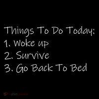 Things To Do Today Wake Up Survive Go Back To Bed Women's Hoodie thumb 2
