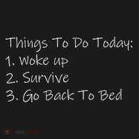 Things To Do Today Wake Up Survive Go Back To Bed Baby Bodysuit thumb 2