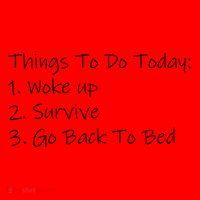 Things To Do Today Wake Up Survive Go Back To Bed Santa Hat thumb 1