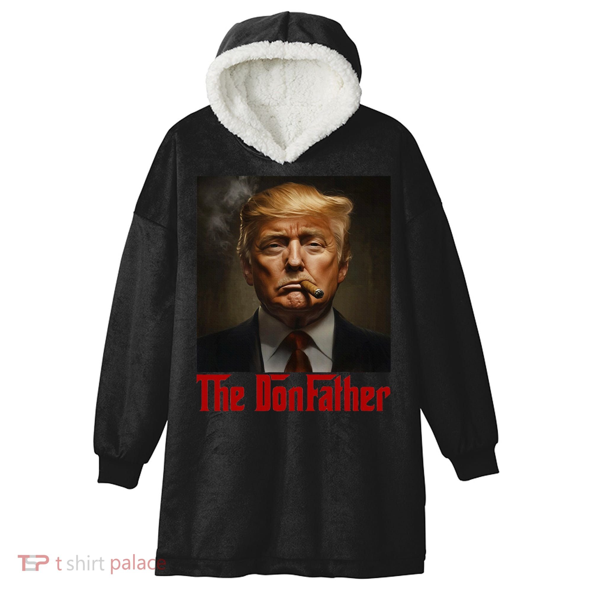 Trump The Donfather Cool American Hooded Wearable Blanket