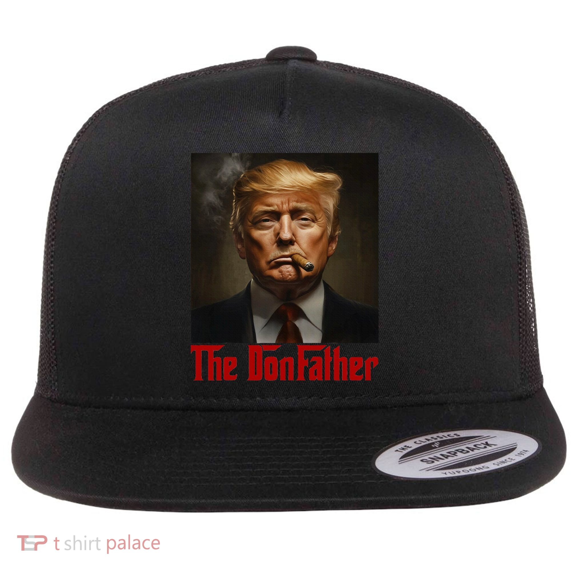 Trump The Donfather Cool American Flat Bill Trucker Hat