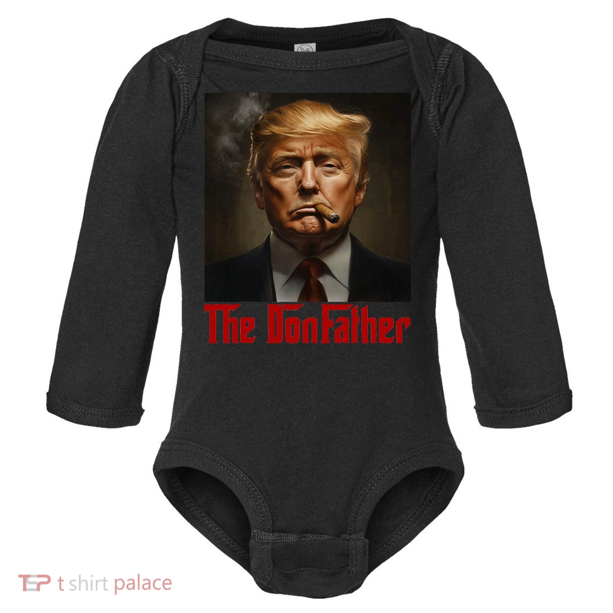 Trump The Donfather Cool American Baby Long Sleeve Bodysuit