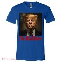 Trump The Donfather Cool American V-Neck T-Shirt thumb 0