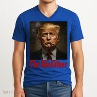 Trump The Donfather Cool American V-Neck T-Shirt thumb 2