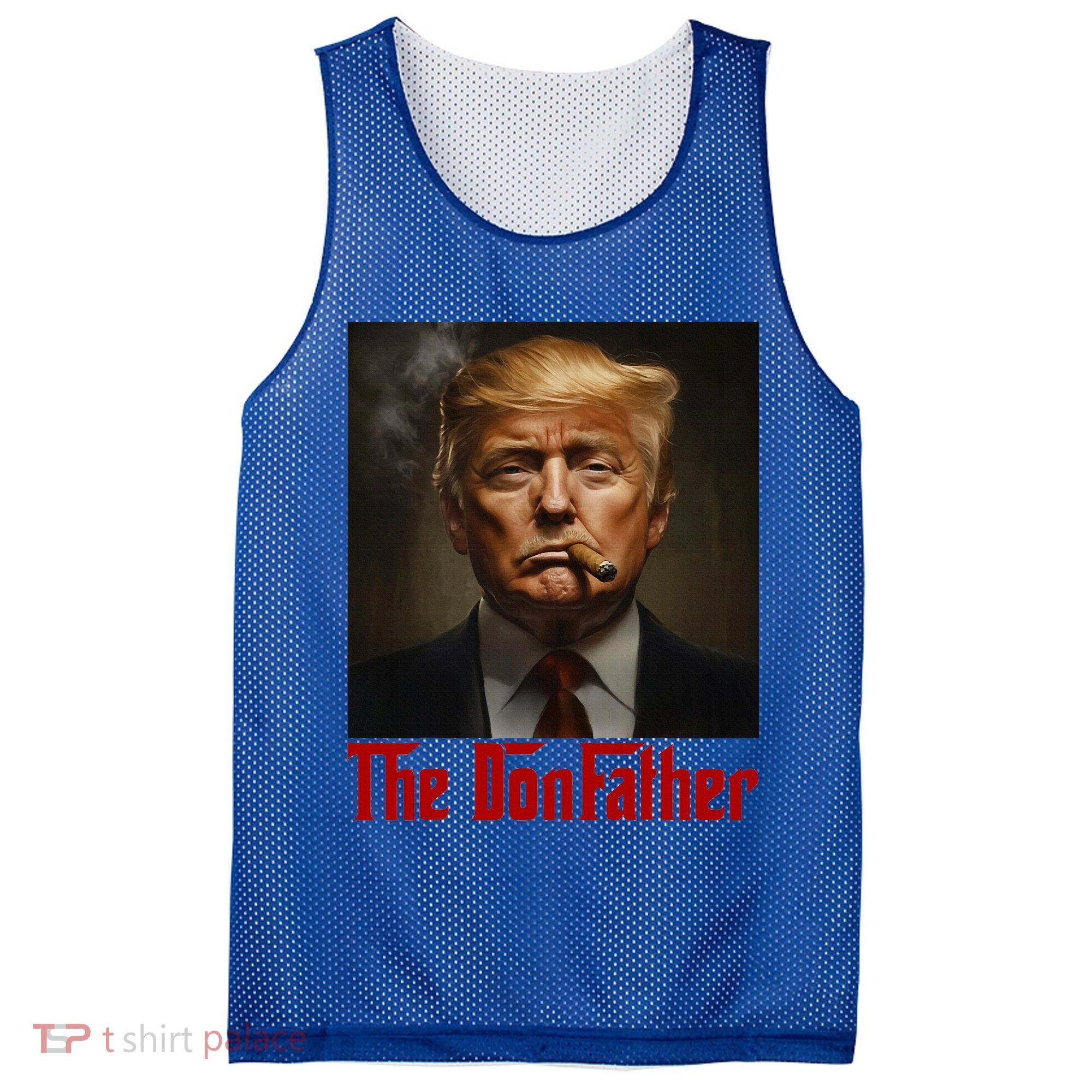 Trump The Donfather Cool American Mesh Reversible Basketball Jersey Tank