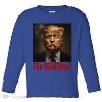 Trump The Donfather Cool American Toddler Long Sleeve Shirt thumb 0