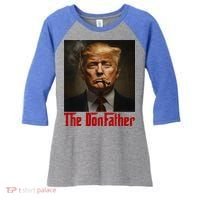 Trump The Donfather Cool American Women's Tri-Blend 3/4-Sleeve Raglan Shirt thumb 0