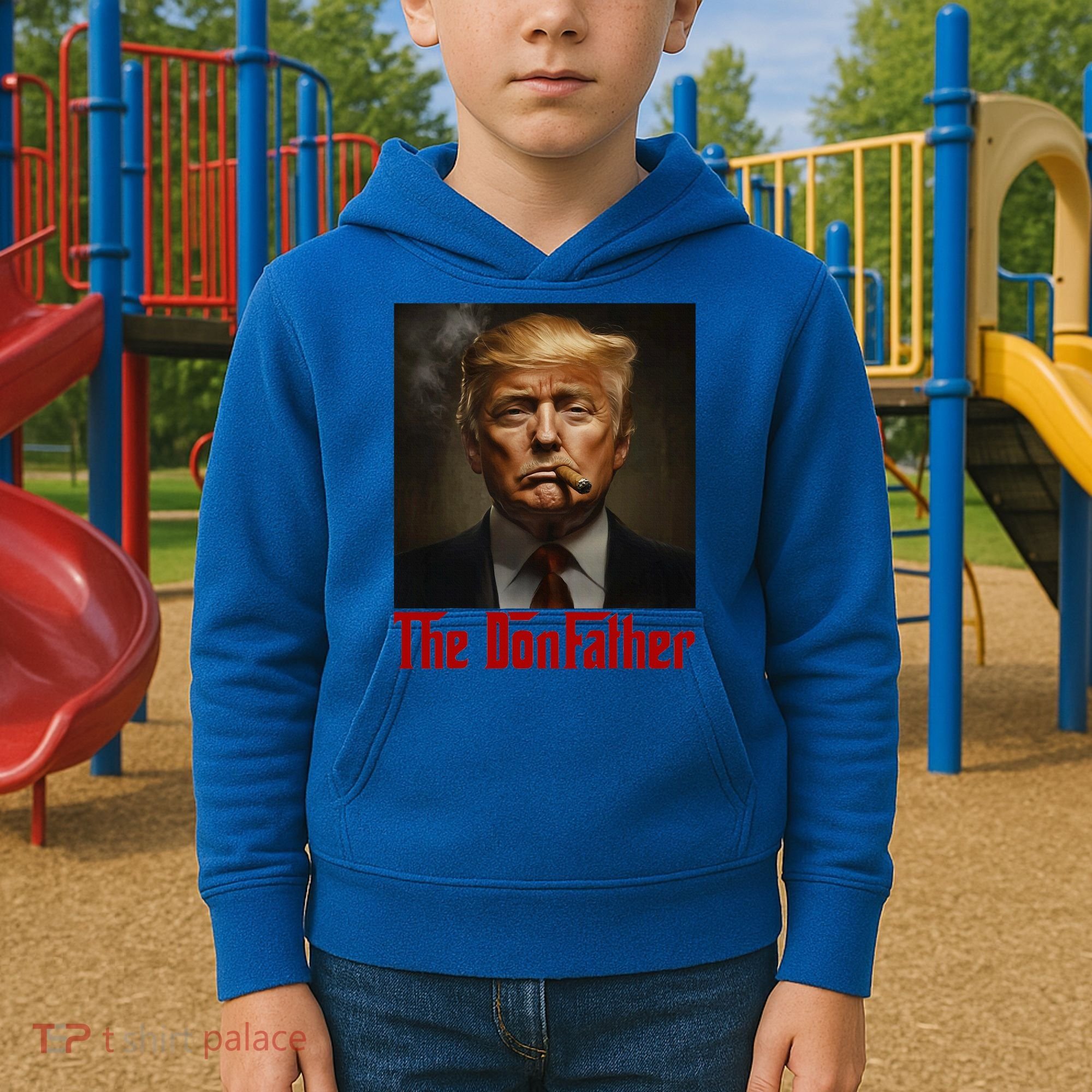 Trump The Donfather Cool American Kids Hoodie