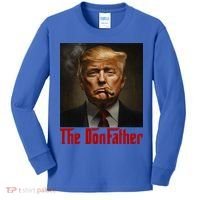 Trump The Donfather Cool American Kids Long Sleeve Shirt thumb 0