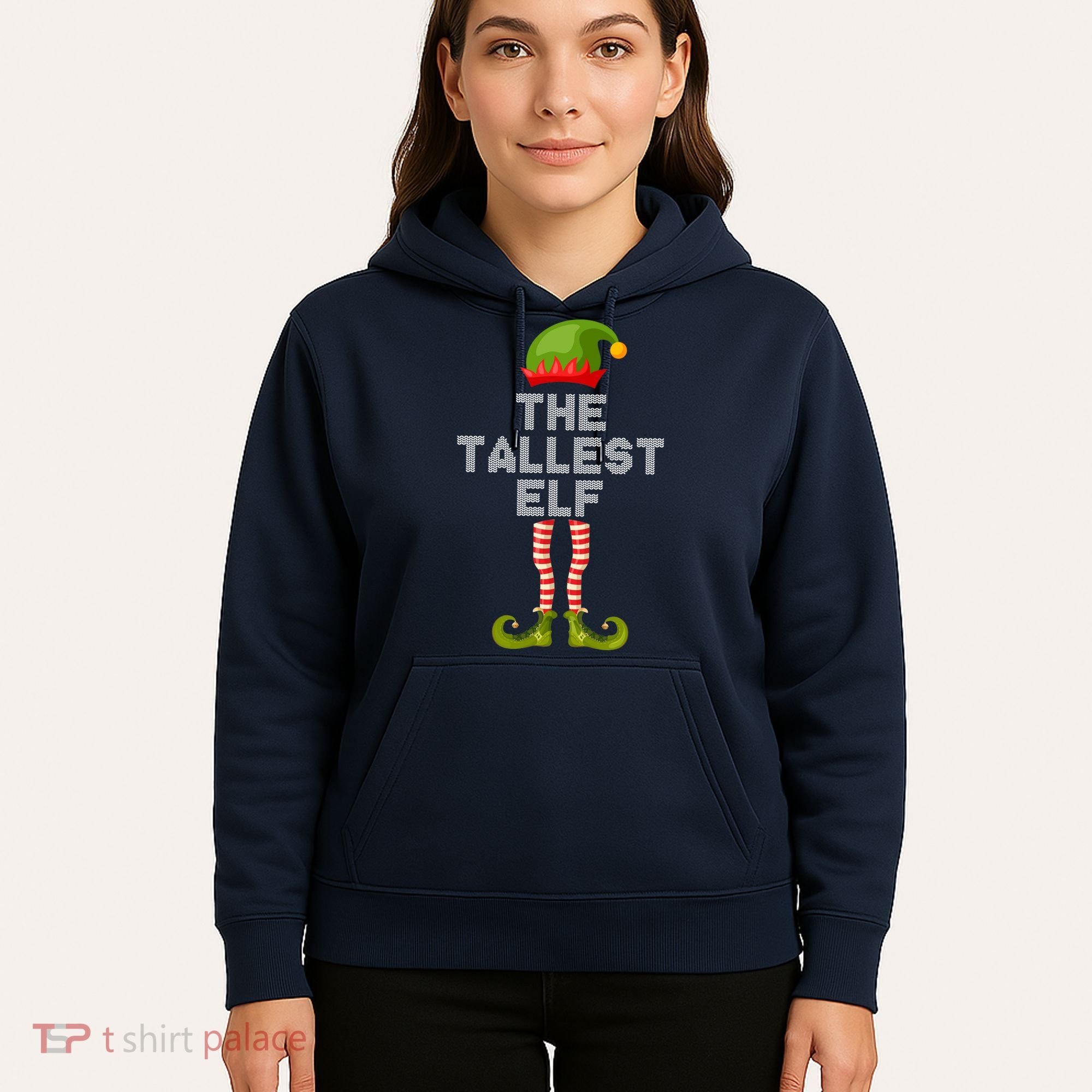The Tallest Elf Funny Matching Christmas Hoodie