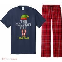 The Tallest Elf Funny Matching Christmas Pajama Set thumb 0