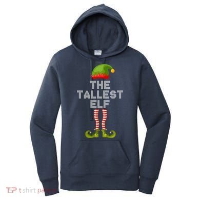 The Tallest Elf Funny Matching Christmas Women's Hoodie