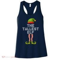 The Tallest Elf Funny Matching Christmas Women's Tank Top thumb 0